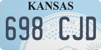 KS license plate 698CJD