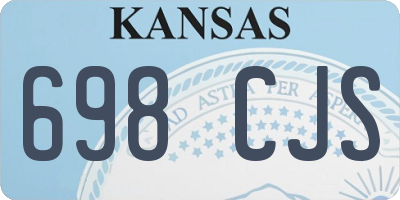 KS license plate 698CJS