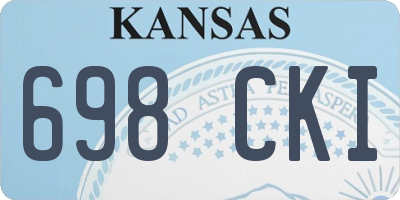 KS license plate 698CKI