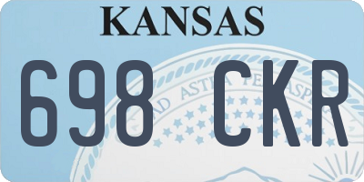 KS license plate 698CKR