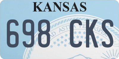 KS license plate 698CKS