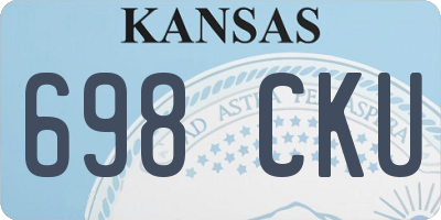KS license plate 698CKU