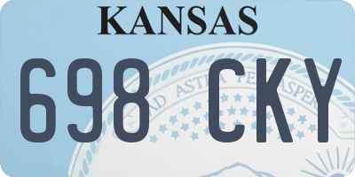 KS license plate 698CKY