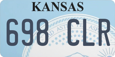 KS license plate 698CLR