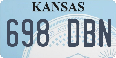 KS license plate 698DBN
