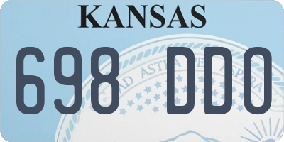 KS license plate 698DDO