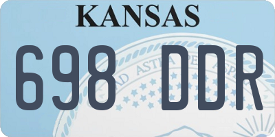 KS license plate 698DDR