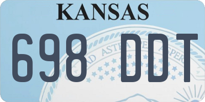 KS license plate 698DDT