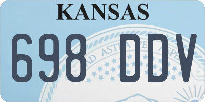 KS license plate 698DDV
