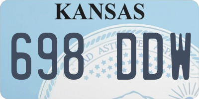 KS license plate 698DDW