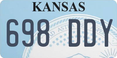 KS license plate 698DDY