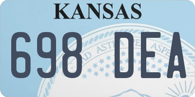KS license plate 698DEA