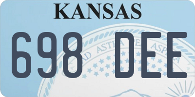 KS license plate 698DEE