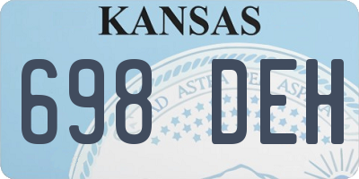 KS license plate 698DEH