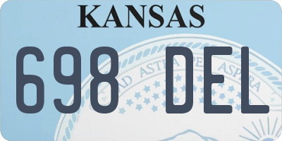 KS license plate 698DEL