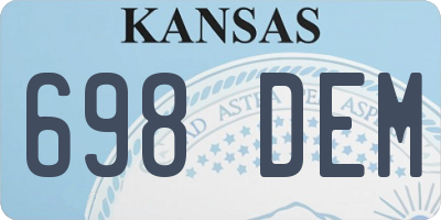 KS license plate 698DEM