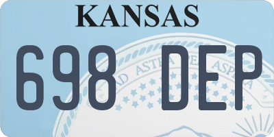 KS license plate 698DEP