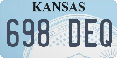 KS license plate 698DEQ