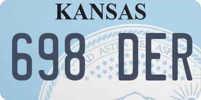 KS license plate 698DER