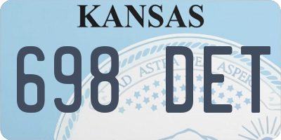 KS license plate 698DET