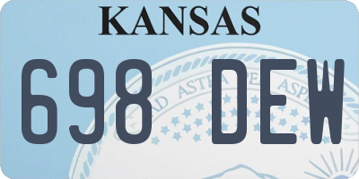 KS license plate 698DEW