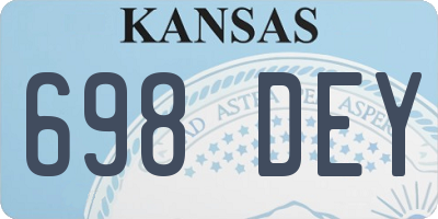 KS license plate 698DEY