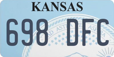 KS license plate 698DFC