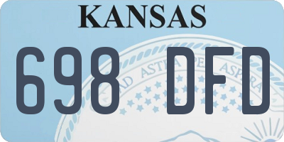 KS license plate 698DFD