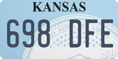 KS license plate 698DFE