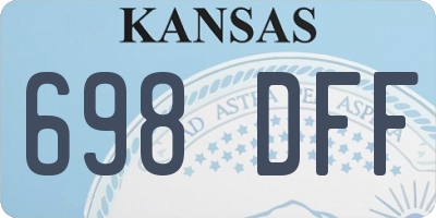 KS license plate 698DFF