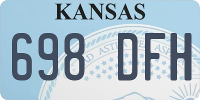 KS license plate 698DFH
