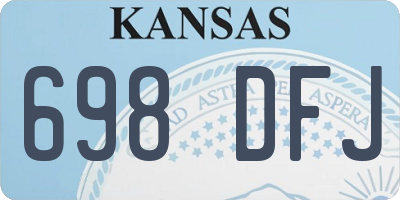 KS license plate 698DFJ