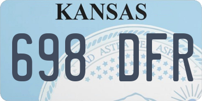 KS license plate 698DFR