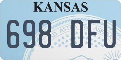 KS license plate 698DFU