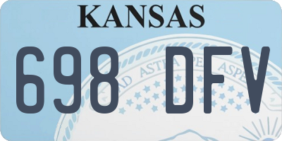 KS license plate 698DFV