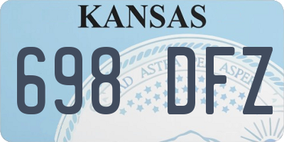 KS license plate 698DFZ