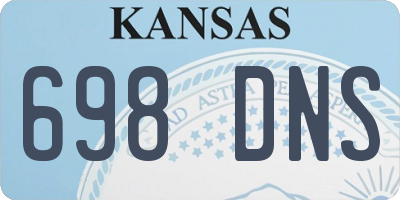 KS license plate 698DNS