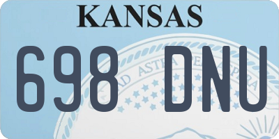 KS license plate 698DNU