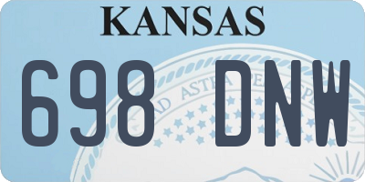 KS license plate 698DNW