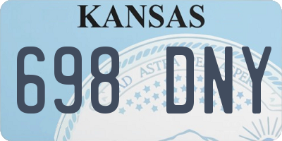 KS license plate 698DNY