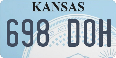 KS license plate 698DOH