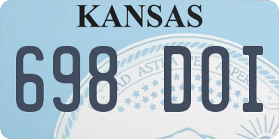 KS license plate 698DOI