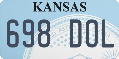 KS license plate 698DOL
