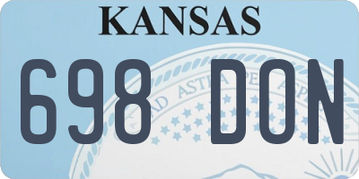 KS license plate 698DON