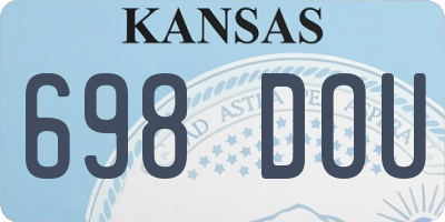 KS license plate 698DOU