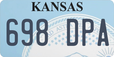 KS license plate 698DPA