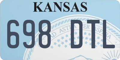 KS license plate 698DTL