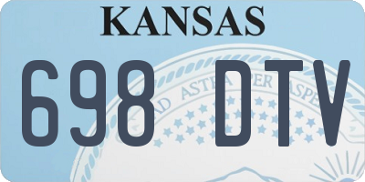 KS license plate 698DTV
