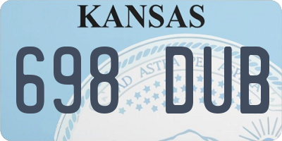 KS license plate 698DUB