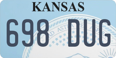 KS license plate 698DUG